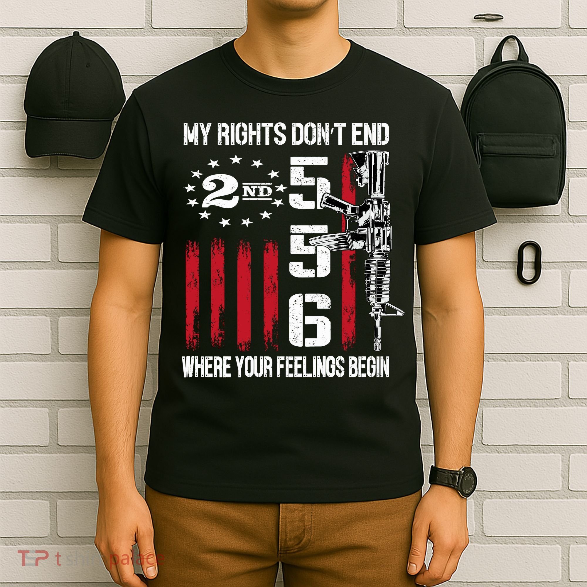 2nd Amendment Feelings America USA Patriotic Funny On Back T-Shirt