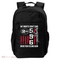 2nd Amendment Feelings America USA Patriotic Funny On Back Backpack thumb 0