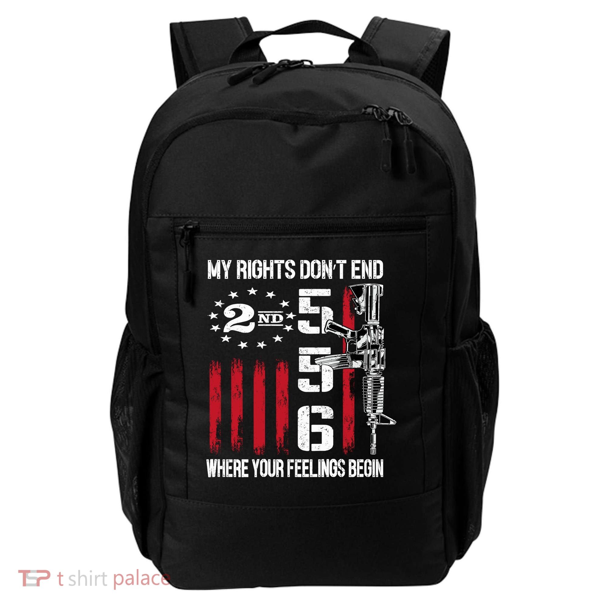2nd Amendment Feelings America USA Patriotic Funny On Back Backpack