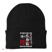 2nd Amendment Feelings America USA Patriotic Funny On Back Beanie thumb 0