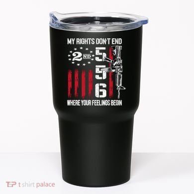 2nd Amendment Feelings America USA Patriotic Funny On Back Tumbler