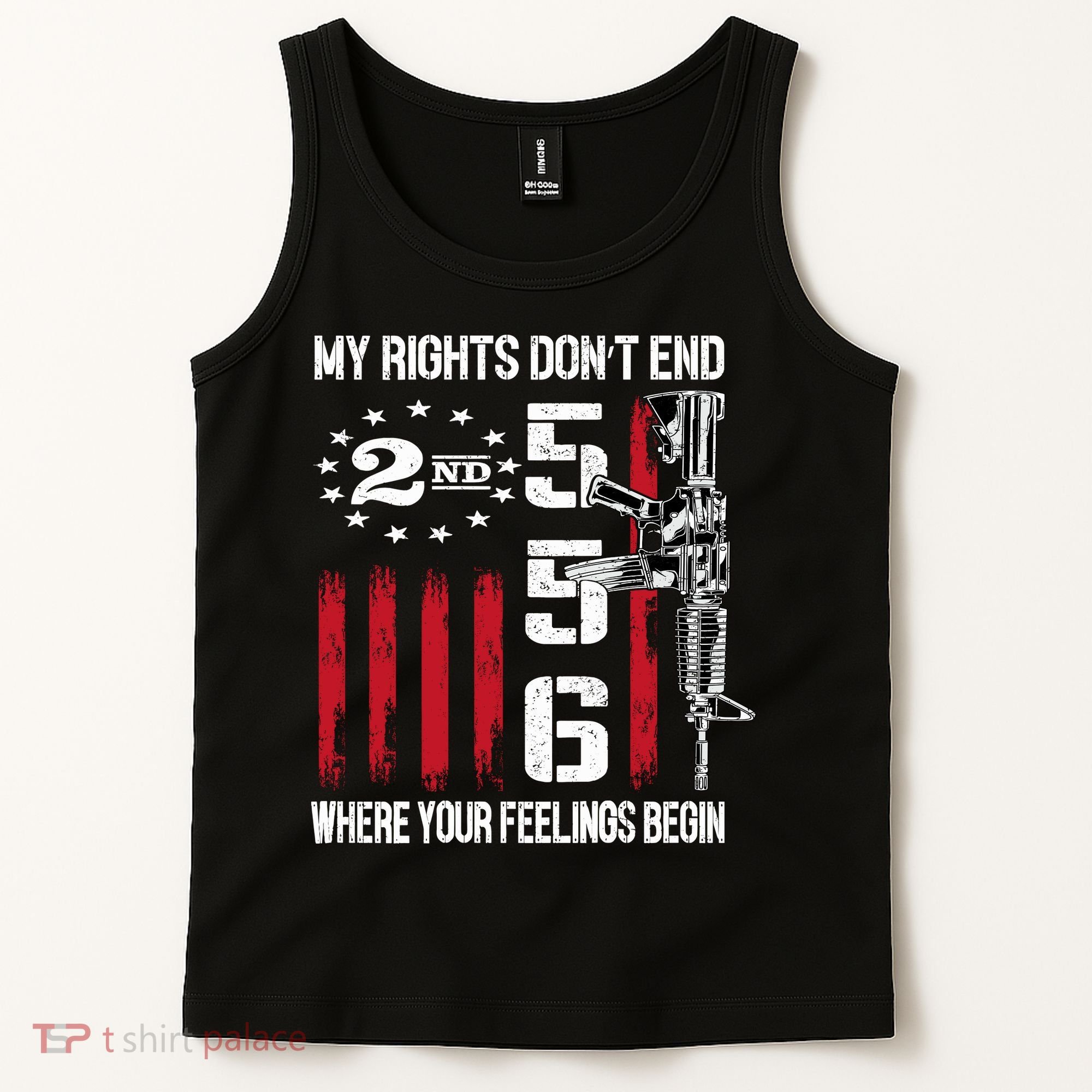 2nd Amendment Feelings America USA Patriotic Funny On Back Tank Top
