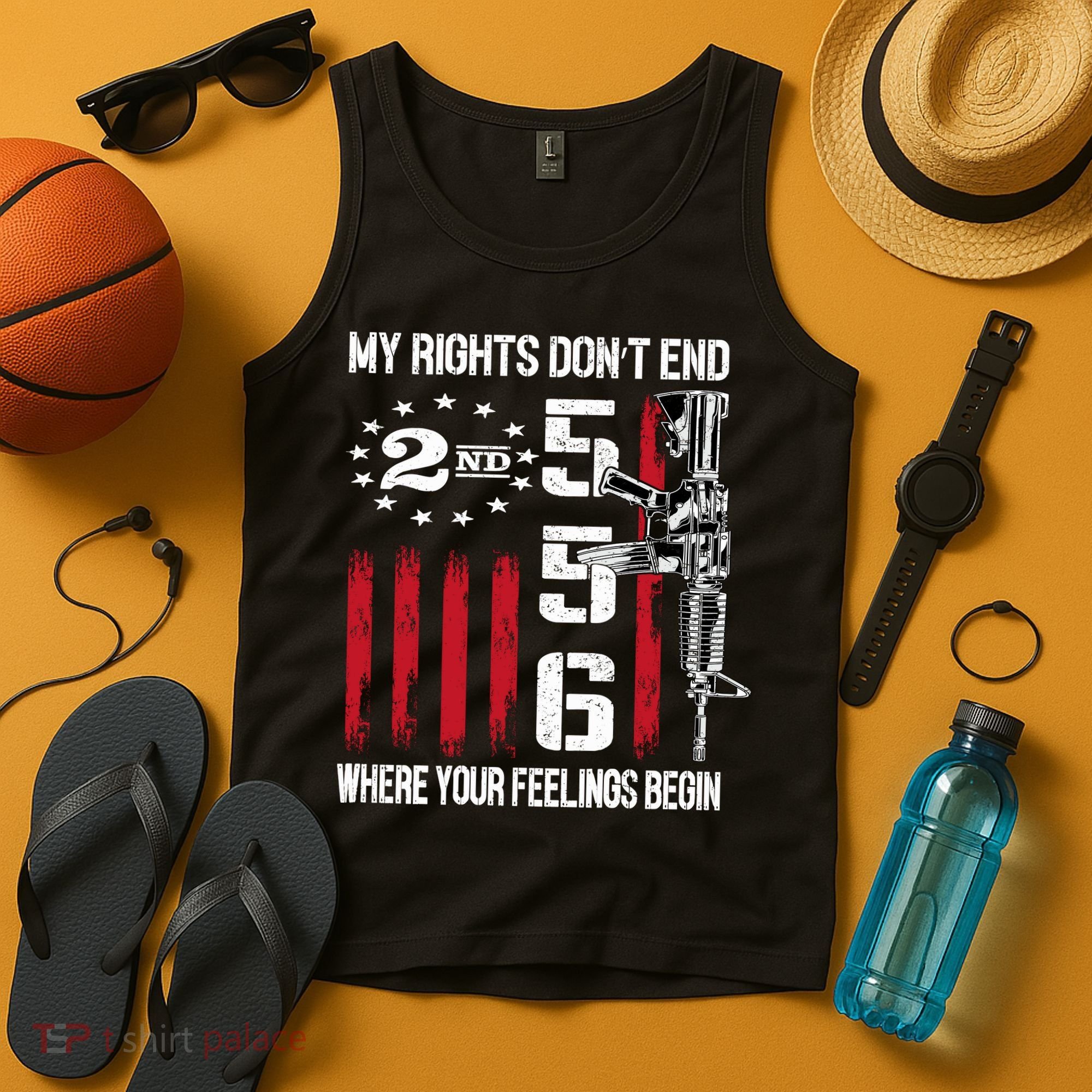 2nd Amendment Feelings America USA Patriotic Funny On Back Tank Top