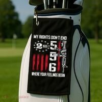 2nd Amendment Feelings America USA Patriotic Funny On Back Golf Towel thumb 2