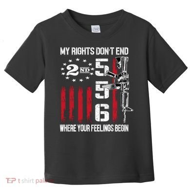 2nd Amendment Feelings America USA Patriotic Funny On Back Toddler T-Shirt