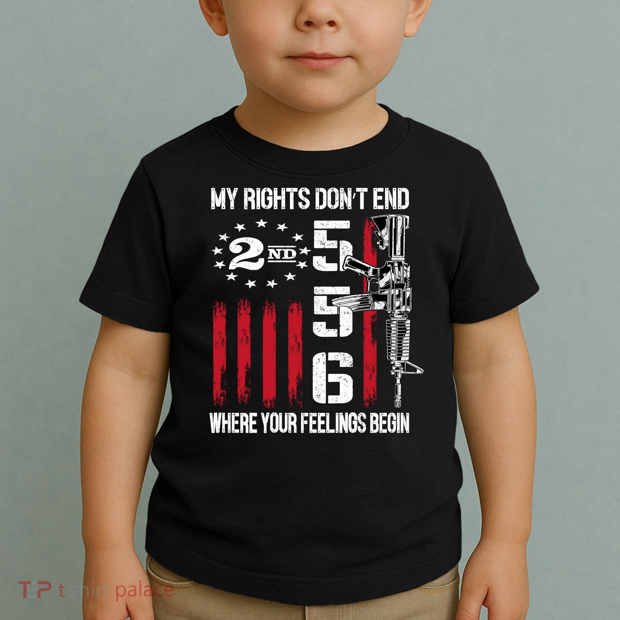 2nd Amendment Feelings America USA Patriotic Funny On Back Toddler T-Shirt