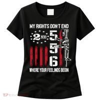 2nd Amendment Feelings America USA Patriotic Funny On Back Women's T-Shirt thumb 0