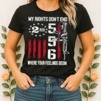 2nd Amendment Feelings America USA Patriotic Funny On Back Women's T-Shirt thumb 2