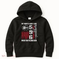 2nd Amendment Feelings America USA Patriotic Funny On Back Kids Hoodie thumb 0