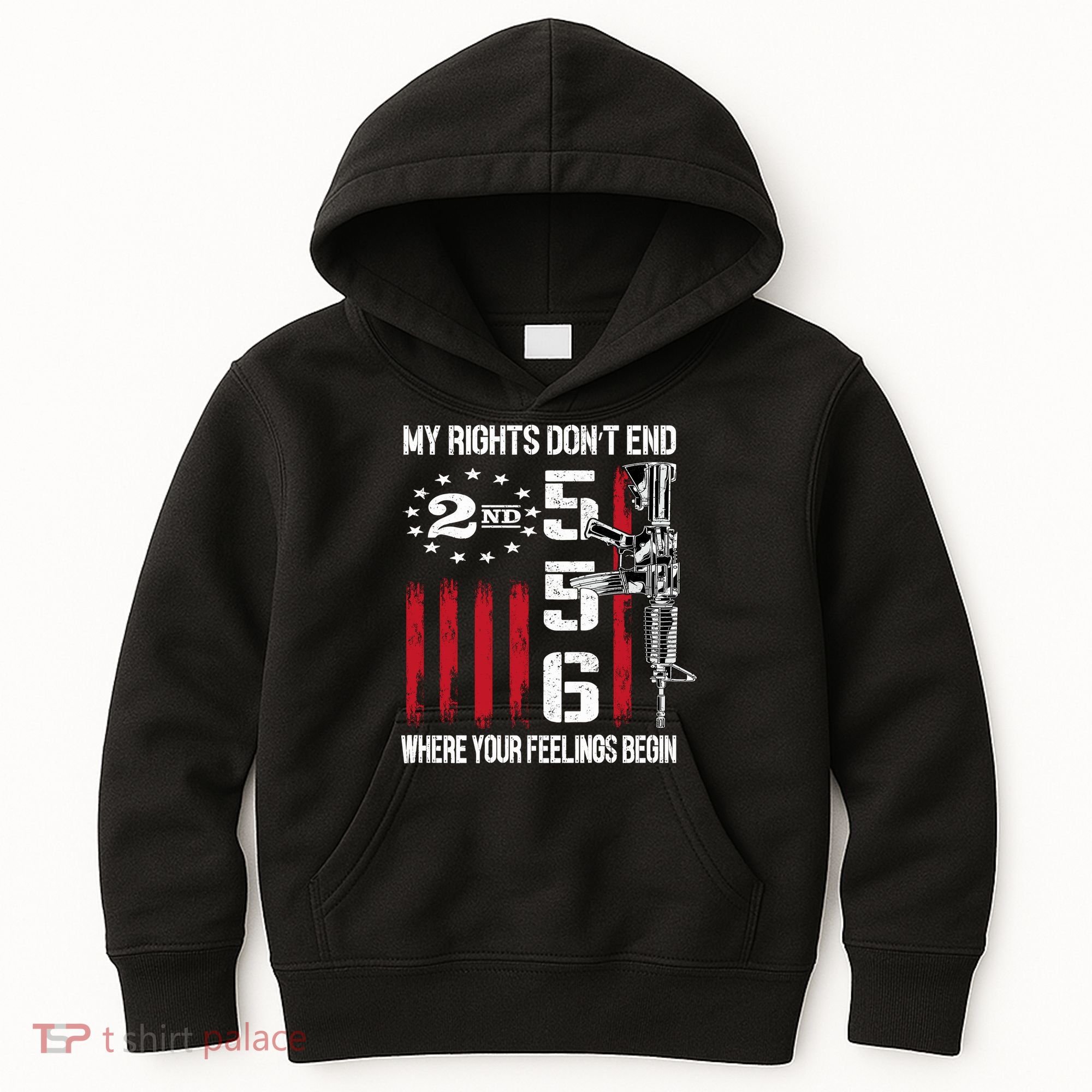 2nd Amendment Feelings America USA Patriotic Funny On Back Kids Hoodie