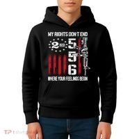 2nd Amendment Feelings America USA Patriotic Funny On Back Kids Hoodie thumb 4