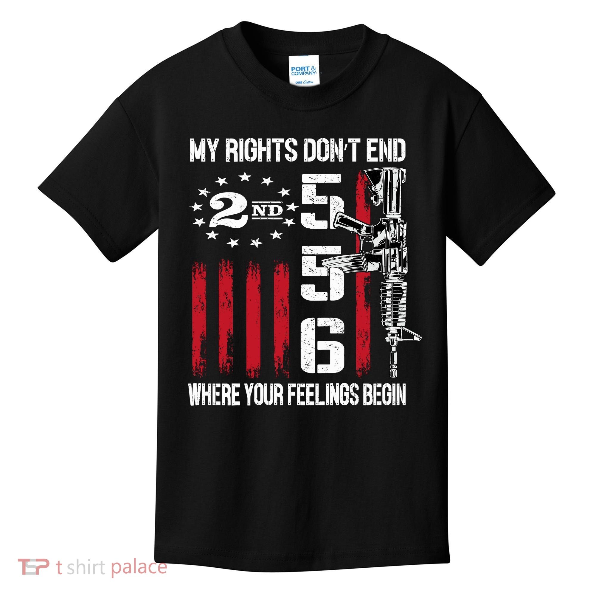 2nd Amendment Feelings America USA Patriotic Funny On Back Kids T-Shirt