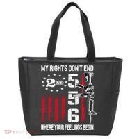 2nd Amendment Feelings America USA Patriotic Funny On Back Tote Bag thumb 0