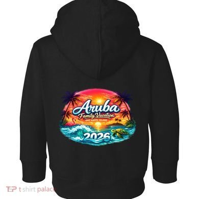 2026 Aruba Family Vacation Toddler Hoodie back