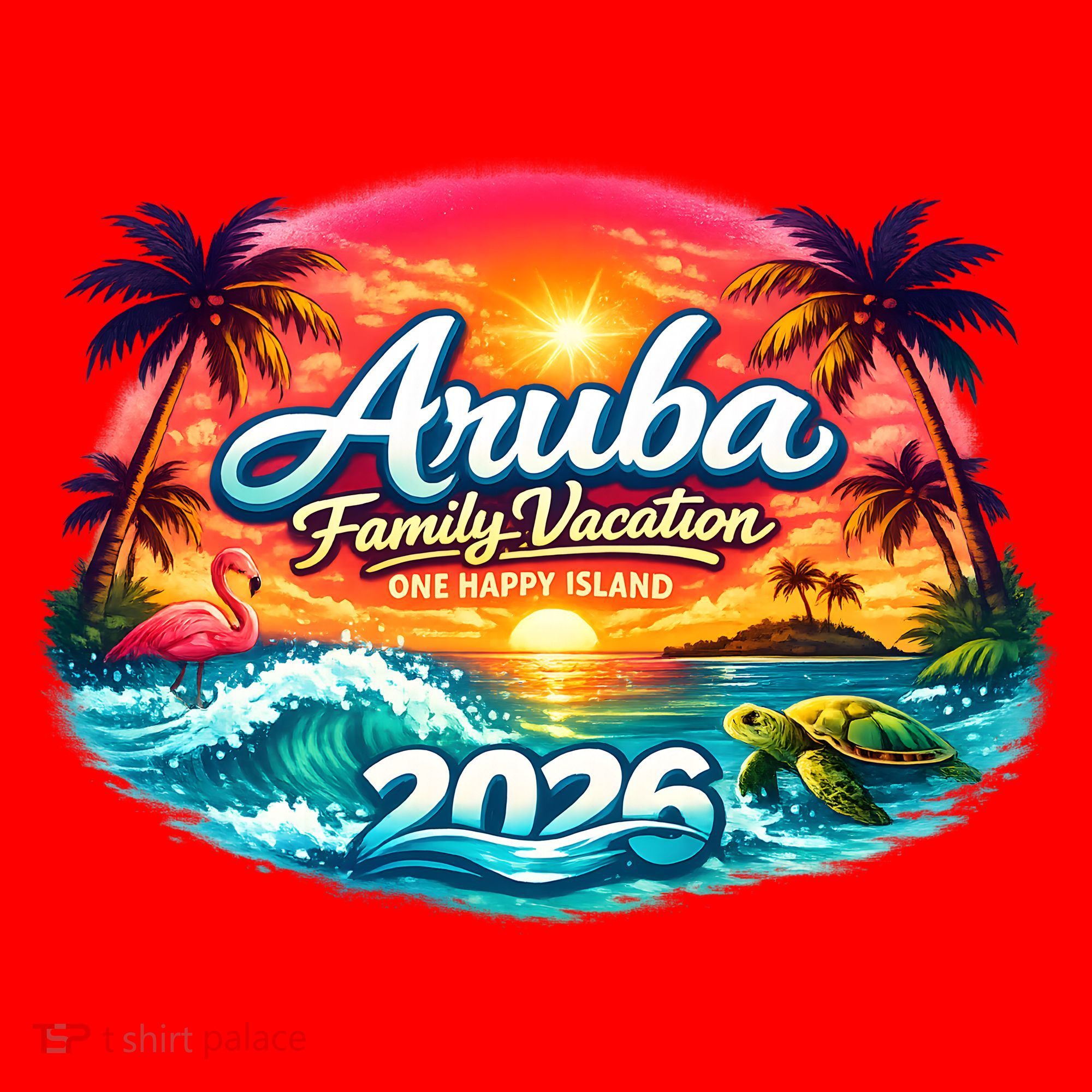 2026 Aruba Family Vacation Santa Hat