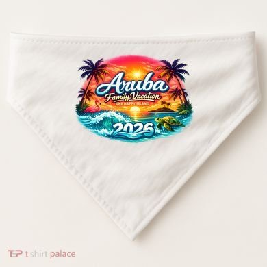 2026 Aruba Family Vacation USA-Made Doggie Bandana