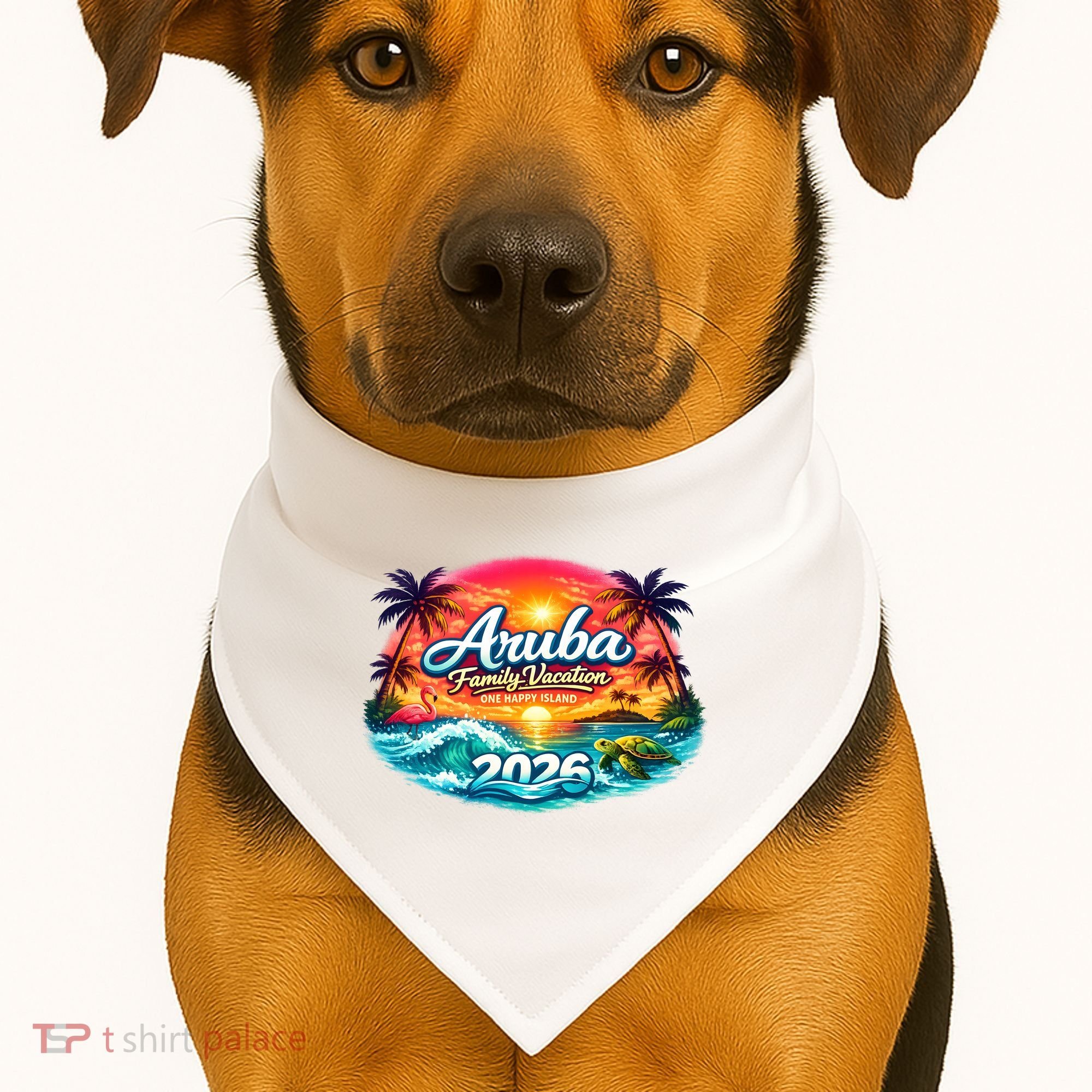 2026 Aruba Family Vacation USA-Made Doggie Bandana