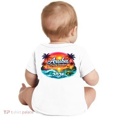 2026 Aruba Family Vacation Baby Bodysuit back