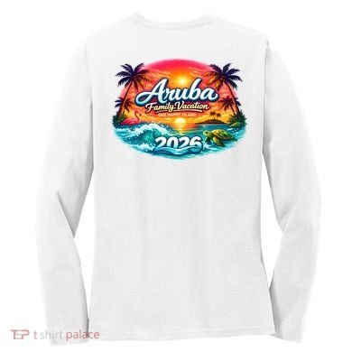2026 Aruba Family Vacation Women's Long Sleeve Shirt back