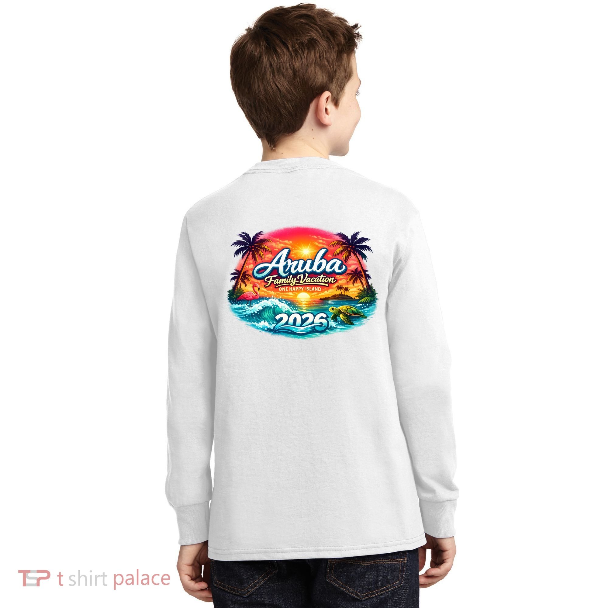 2026 Aruba Family Vacation Kids Long Sleeve Shirt