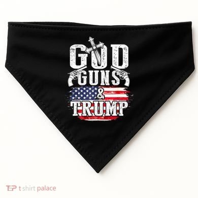 2nd Amendment God Guns And Trump USA-Made Doggie Bandana