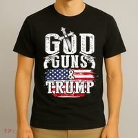 2nd Amendment God Guns And Trump T-Shirt thumb 3