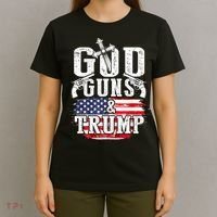 2nd Amendment God Guns And Trump T-Shirt thumb 4