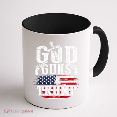 2nd Amendment God Guns And Trump Coffee Mug back