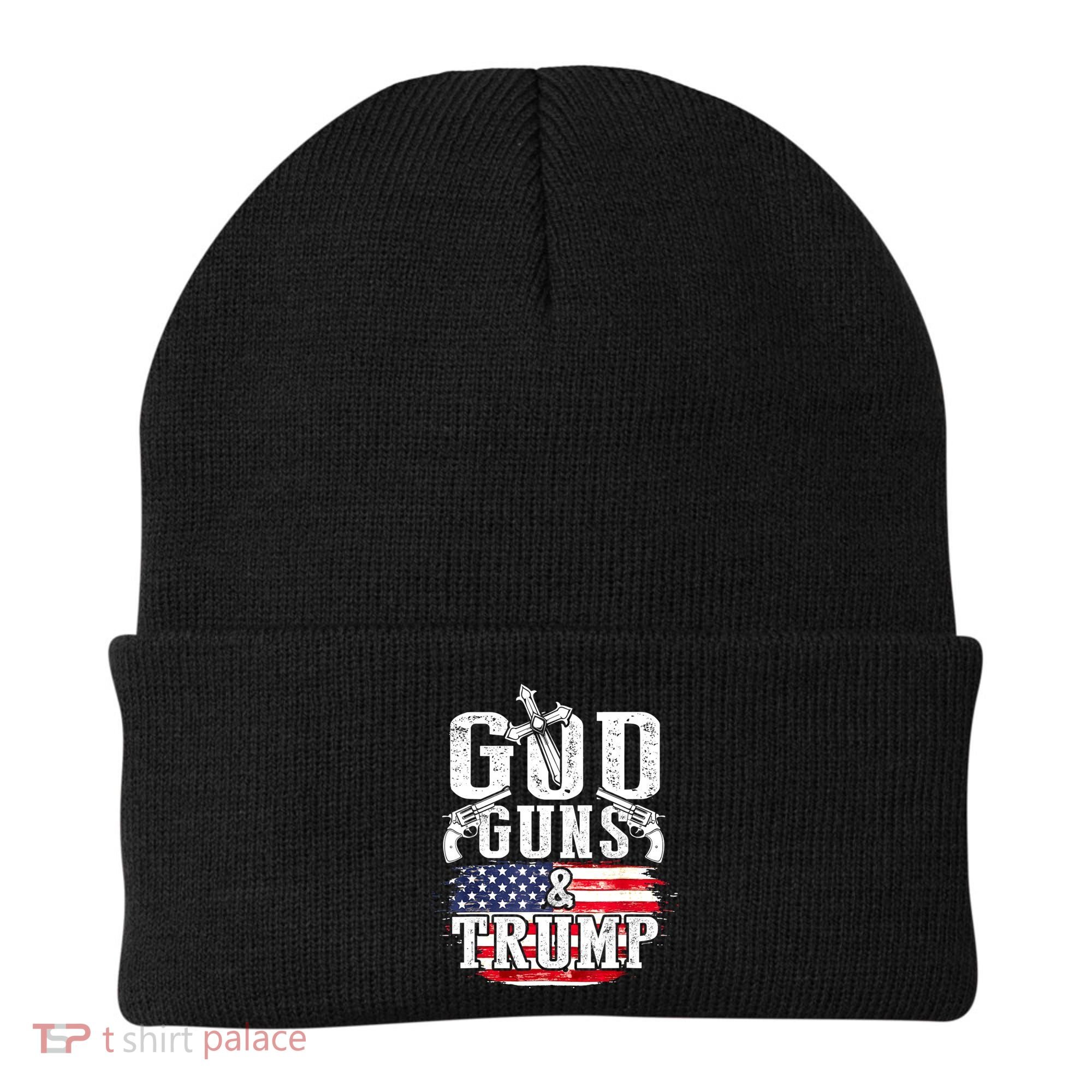 2nd Amendment God Guns And Trump Beanie