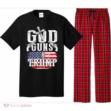2nd Amendment God Guns And Trump Pajama Set