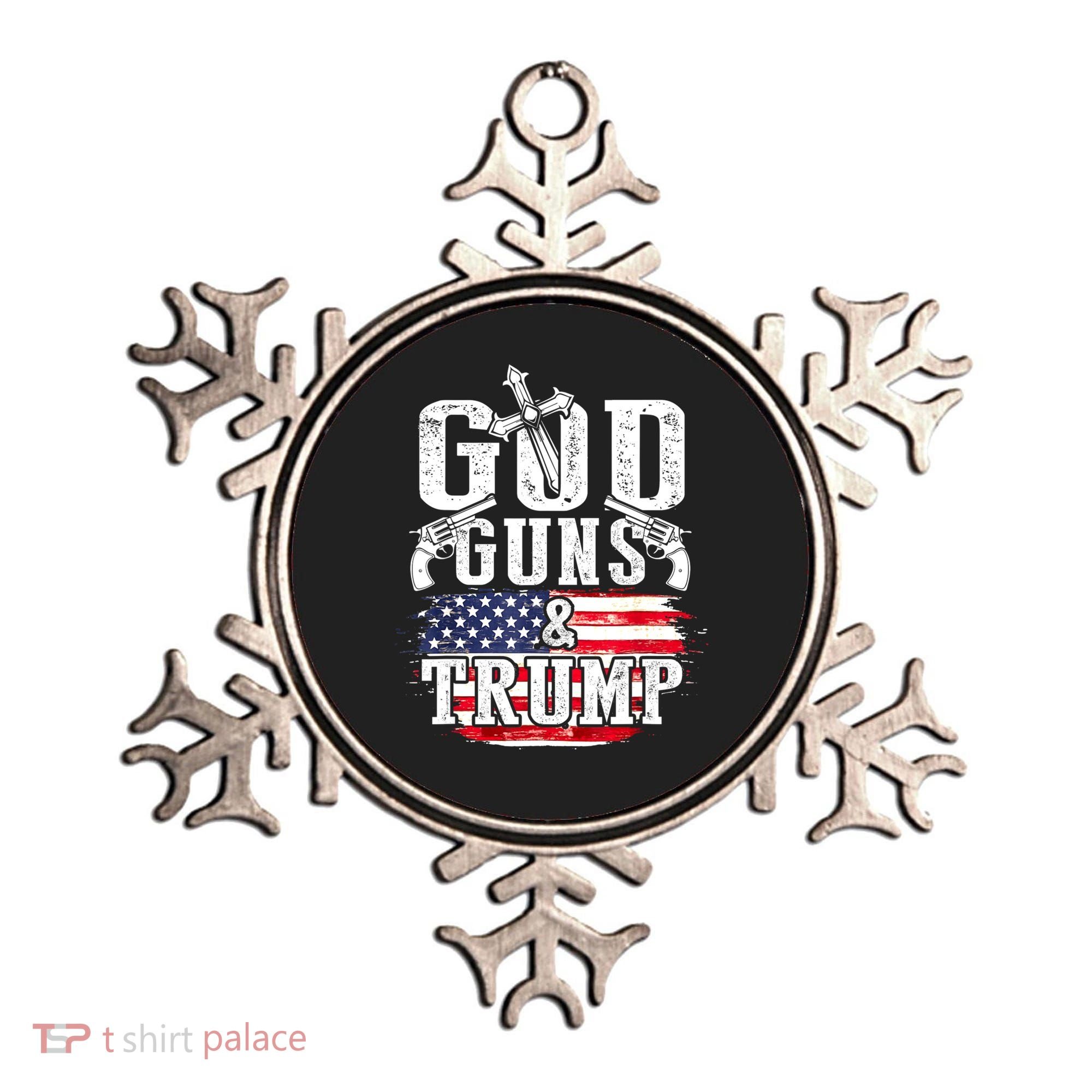 2nd Amendment God Guns And Trump Ornament