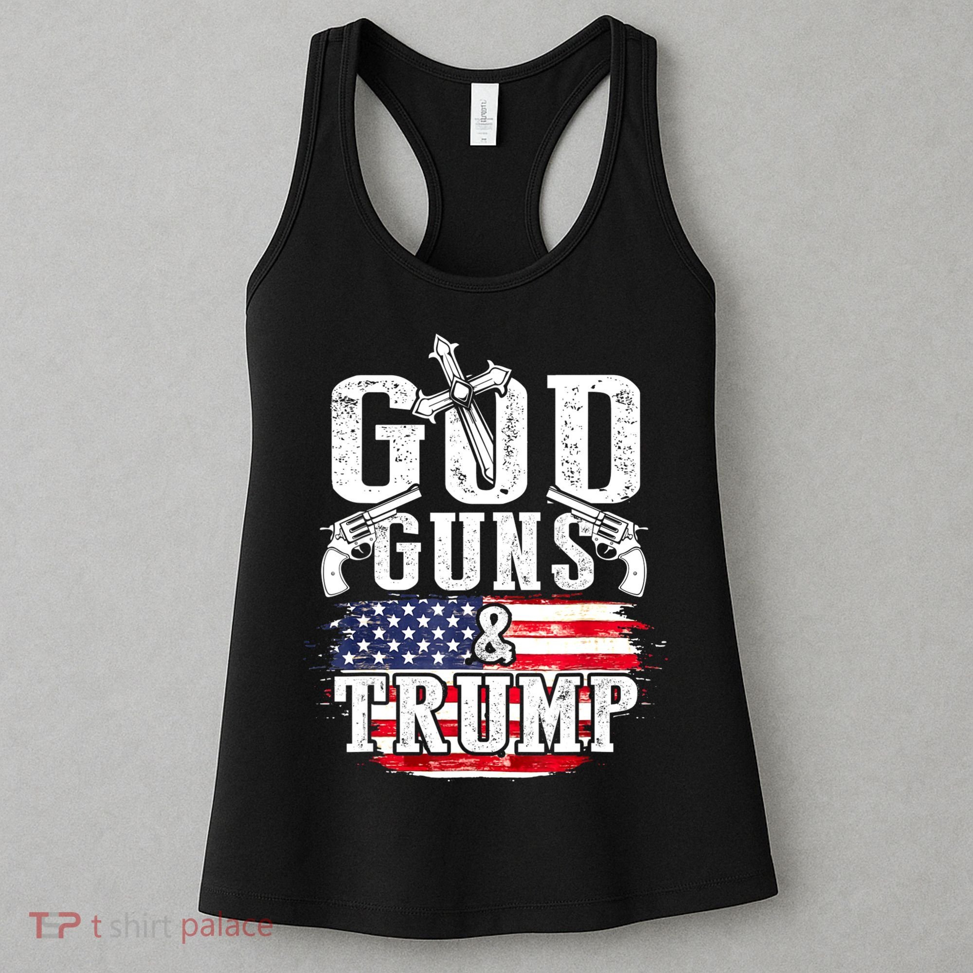 2nd Amendment God Guns And Trump Women's Tank Top
