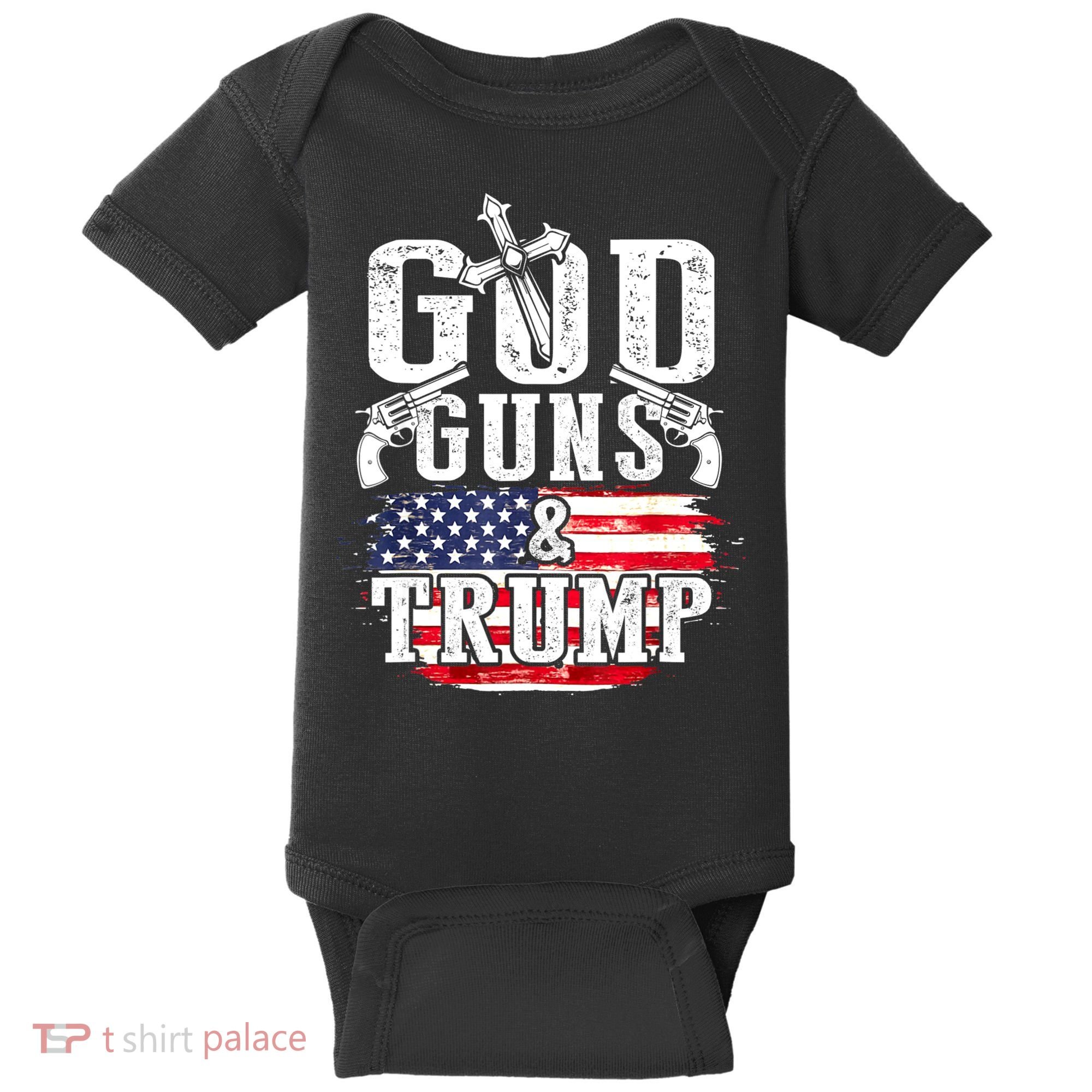 2nd Amendment God Guns And Trump Baby Bodysuit