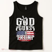 2nd Amendment God Guns And Trump Tank Top thumb 2
