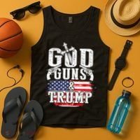2nd Amendment God Guns And Trump Tank Top thumb 4