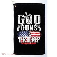 2nd Amendment God Guns And Trump Golf Towel thumb 0