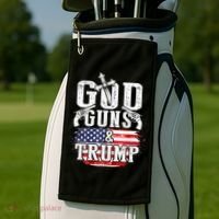 2nd Amendment God Guns And Trump Golf Towel thumb 2