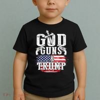 2nd Amendment God Guns And Trump Toddler T-Shirt thumb 2