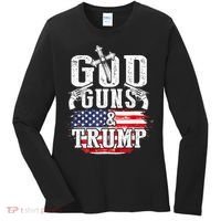 2nd Amendment God Guns And Trump Women's Long Sleeve Shirt thumb 0