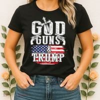 2nd Amendment God Guns And Trump Women's T-Shirt thumb 2
