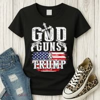 2nd Amendment God Guns And Trump Women's T-Shirt thumb 3