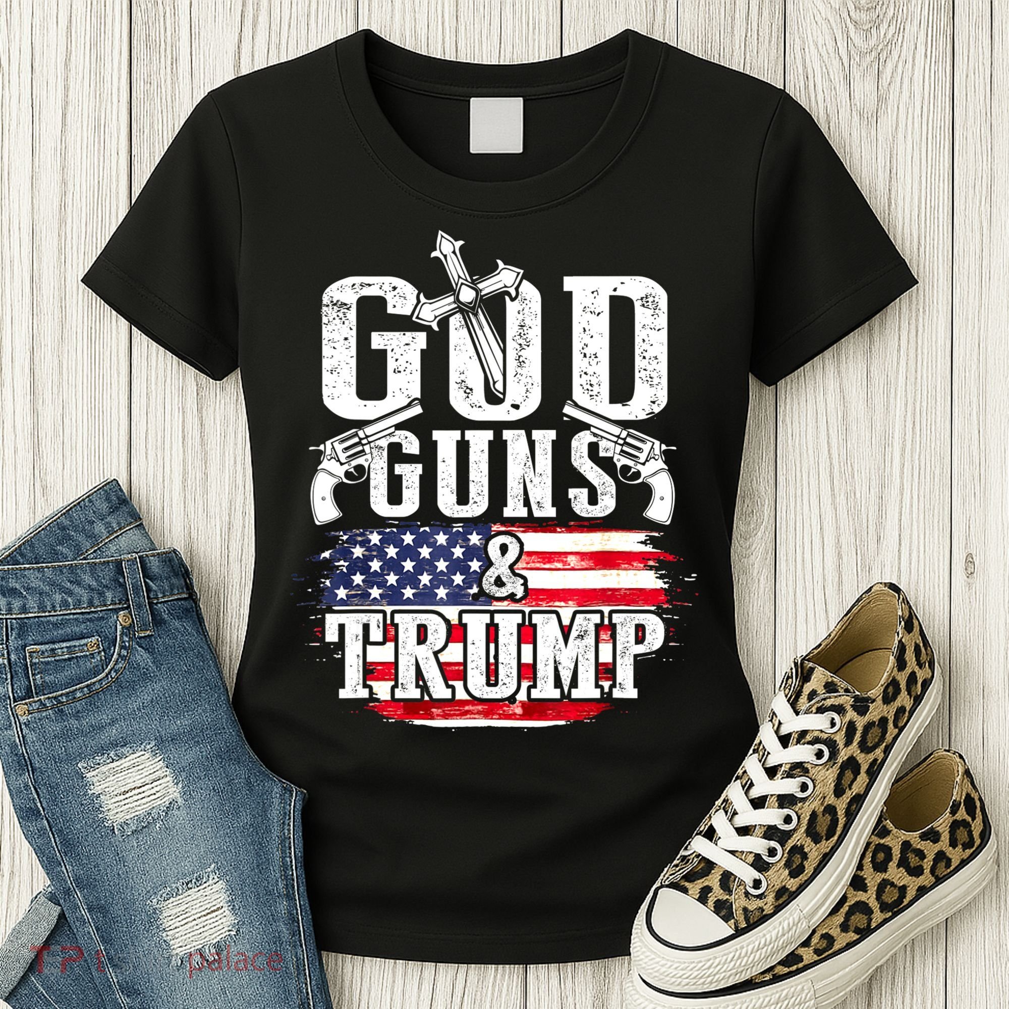 2nd Amendment God Guns And Trump Women's T-Shirt