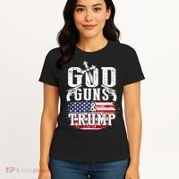 2nd Amendment God Guns And Trump Women's T-Shirt thumb 4