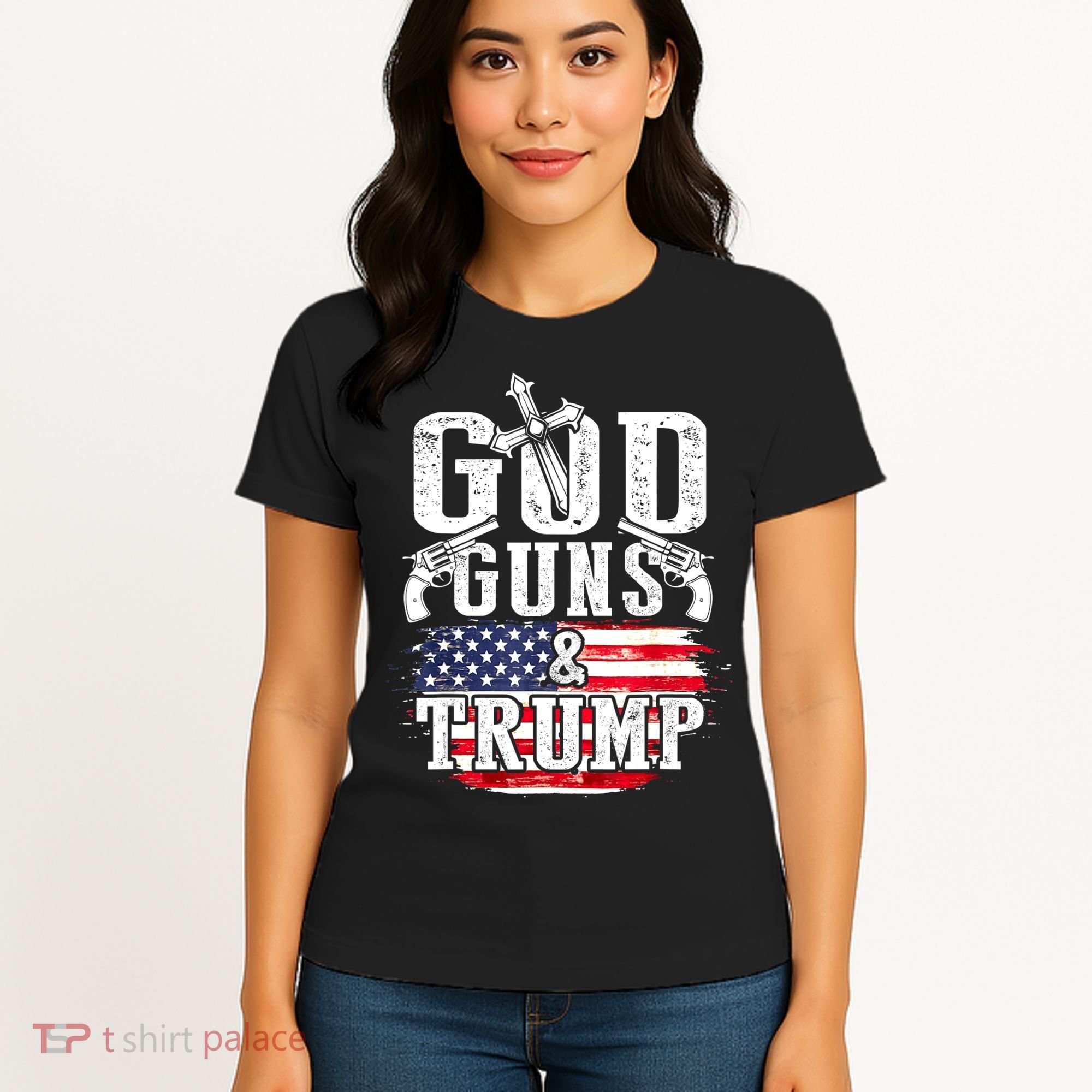2nd Amendment God Guns And Trump Women's T-Shirt