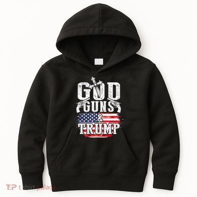 2nd Amendment God Guns And Trump Kids Hoodie