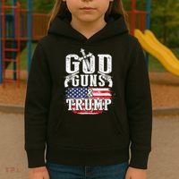 2nd Amendment God Guns And Trump Kids Hoodie thumb 3