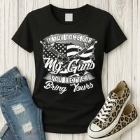 2nd Amendment If You Come For My Guns You Better Bring Yours Women's T-Shirt thumb 3