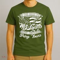 2nd Amendment If You Come For My Guns You Better Bring Yours T-Shirt thumb 3