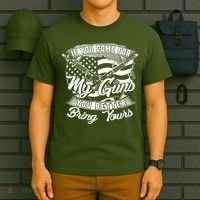 2nd Amendment If You Come For My Guns You Better Bring Yours T-Shirt thumb 6