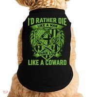 2nd Amendment I'd Rather Die Like A Man Than Live Like A Coward Doggie Tank thumb 0